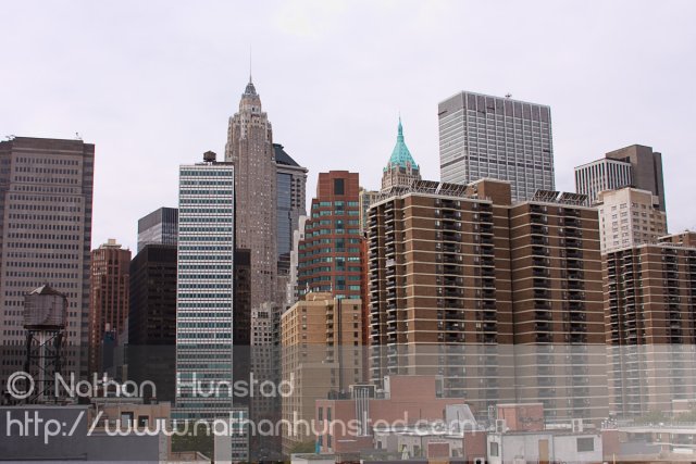 The view from the Brooklyn Bridge